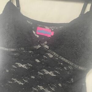 Edicted Lace Babydoll Tank with Bow XS 90s Y2K Whimsygoth Fairycore Dainty
